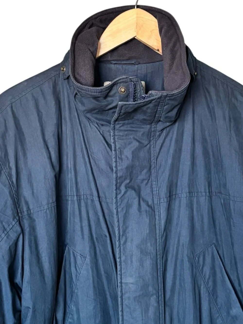 L.L. Bean Men’s Thinsulate Long Parka Jacket Large Wool Blend Lined Trench Coat - Picture 7 of 12